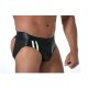 Leather Frat Jock White