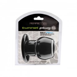 Ass Tunnel Plug Silicone TPR Extra Large - Black
