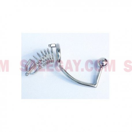 Stainless Steel Chastity Cage Shafter Ring 45 mm. With Screw
