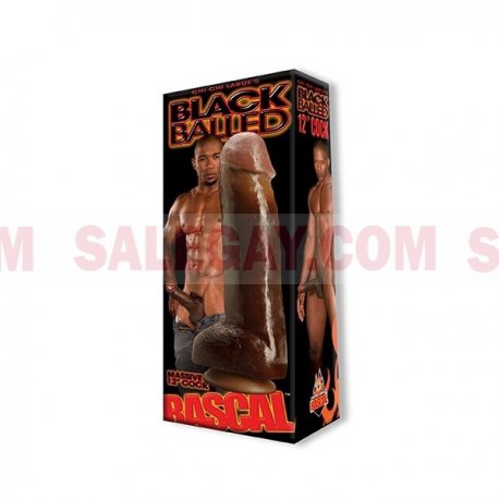 Realistic Black Balled SuperCock 30.5 cm. (12 inch)
