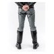 Mister B Leather FXXXer Jeans Grey With Black Piping